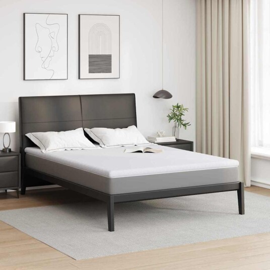 vidaXL Madrassbeskytter Hvit 140 x 200 cm Jacquard Stoff