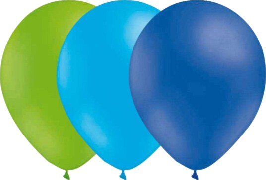 Ballongkungen Ballongkombo Limegrønn Lyseblå Blå 15-pakning 3031