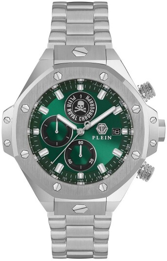 Philipp Plein Herreklokke PWLFA0425 Newness Grønn/Stål Ø45 mm