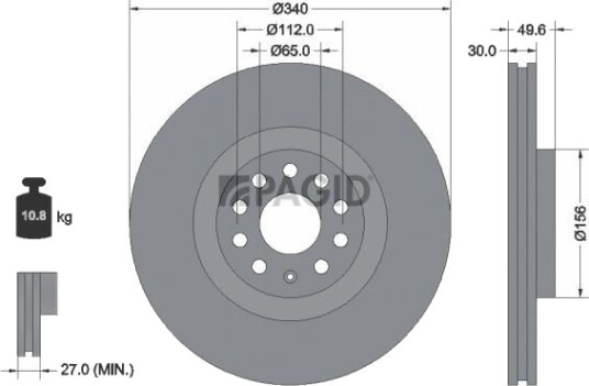 PAGID 55298NHC Bremseskive