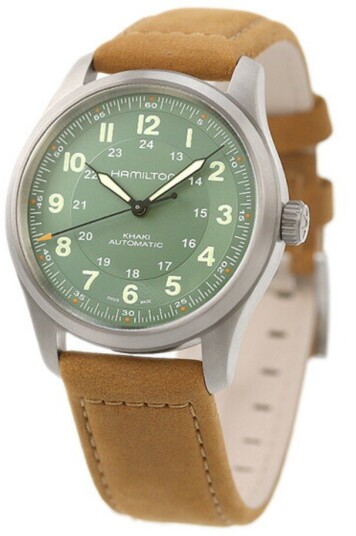 Hamilton Herreklokke H70205860 Khaki Field Grønn/Lær Ø38 mm Hamilton Herreklokke H70205860 Khaki Field Grønn/Lær Ø38 mm