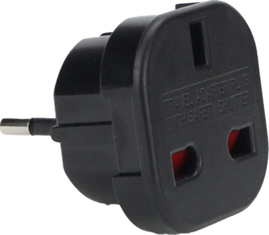 Pro UK to EU Plug Adaptor Black Pro UK to EU Plug Adaptor Black