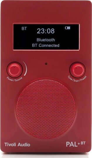 Tivoli Audio PAL+ BT Generasjon 3 DAB+/FM Bærbar Radio med Bluetooth Rød Tivoli Audio PAL+ BT Generasjon 3 DAB+/FM Bærbar Radio med Bluetooth Rød