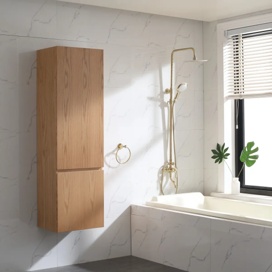 Bathlife Lättsam Sideskap m/2 dører 45x35x150 cm Integrerte grep Eik Bathlife Lättsam Sideskap m/2 dører 45x35x150 cm Integrerte grep Eik