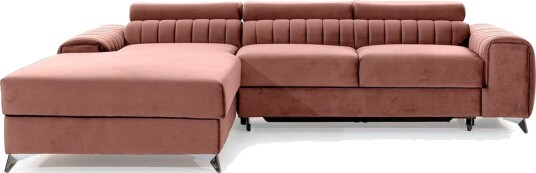 Seksjonssofa Eltap Grayson 278x205x92 cm Nube 24 Rosa Venstre