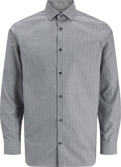 Jack & Jones Skjorte Jprblaparker Herringbone L/S Shirt Svart