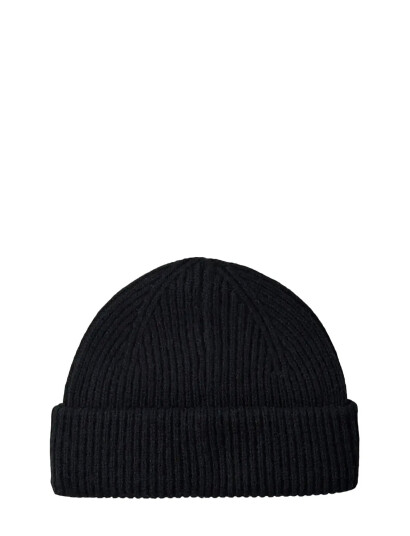 Selected Slhmason Merino Sailor Wool Beanie - Black - ONE SIZE