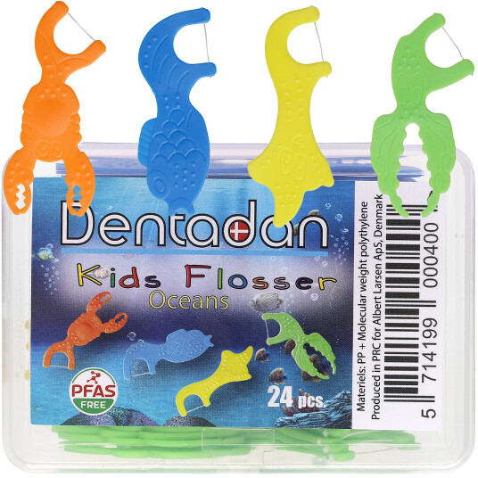 Tanntrådbraketter for barn DENTADAN Ocean Flosser 24 stk Tanntrådbraketter for barn DENTADAN Ocean Flosser 24 stk