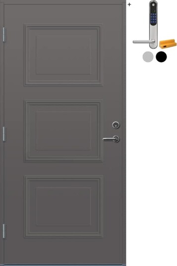 Ytterdør Bygg1 Moi med Yale Doorman Classic Home