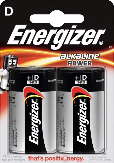 ENERGIZER Batteri D/LR20 Alkaline Power 2-pk