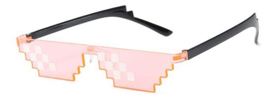 Unike solbriller - 8 bit piksler - rosa