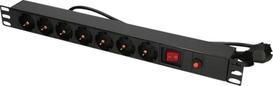 Extralink Expdu7eu Sw Strømfordelingslist Kan Monteres I Rack Utgangskontakter: 7 1U 19" 2 M Kabel Europa Svart
