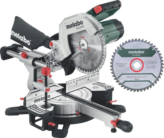 Metabo Kgs 254 M Kapp-/Gjærsag Med Uttrekk 1450 W 254 Mm + Ekstra Sagblad