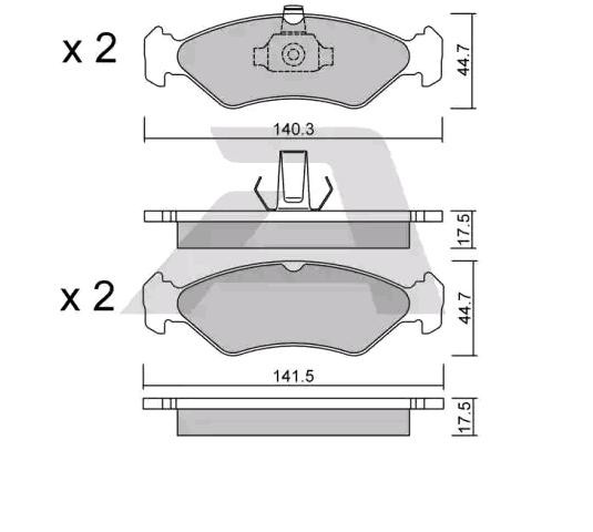 Bremseklosser AISIN BPFO 1011 Bremseklosser AISIN BPFO 1011