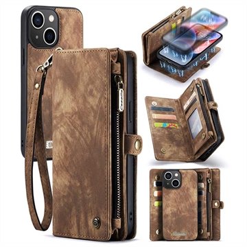 iPhone 15 Caseme 2-i-1 Multifunksjonell Lommebok-deksel Brun