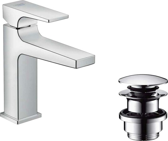 Hansgrohe Metropol servantbatteri 100 Med bunnventil, Krom