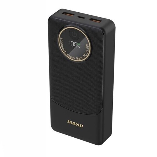 Dudao K12Pro Powerbank 22,5W PD 20000mAh med USB og USB C Svart