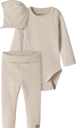 Name It Nbnberro R Ls Body Set With Hat Cream 74