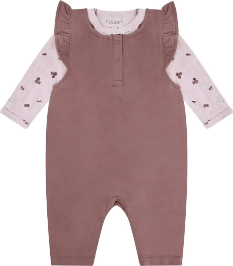 Blå Set W. Body And Romper Sweat Pink 92