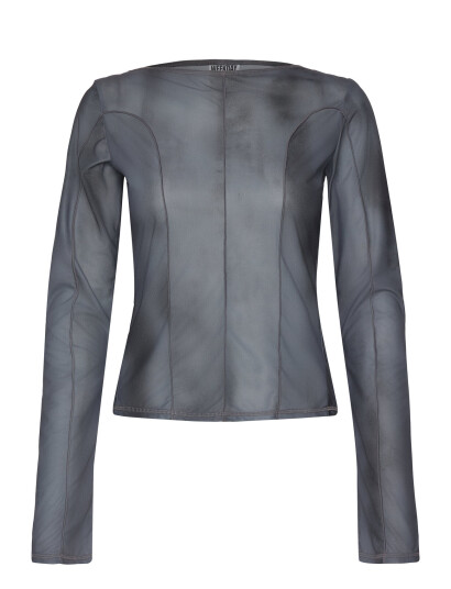 Weekday Printed Long Sleeve - Grey - XS