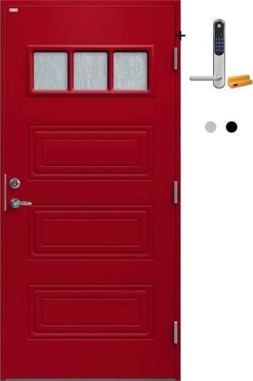 Ytterdør Diplomat Karina Cotswold Glass med Yale Doorman Classic Home