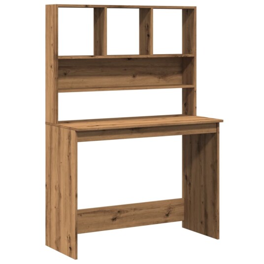 Skrivebord med hyller artisan eik 102x45x148 cm konstruert tre Skrivebord med hyller artisan eik 102x45x148 cm konstruert tre