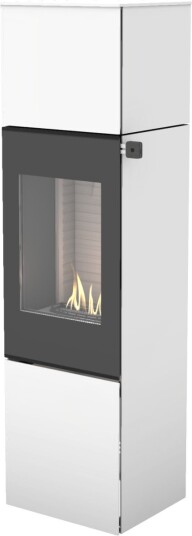 Nexo 160 hvit frittstående biopeis med glassdør Nexo 160 hvit frittstående biopeis med glassdør