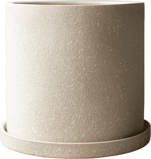 Dbkd Grow krukke Ø30 cm med fat Creme structure Dbkd Grow krukke Ø30 cm med fat Creme structure