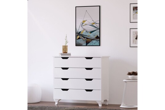 Feylor Hjørnekommode 86 cm Matt Hvit
