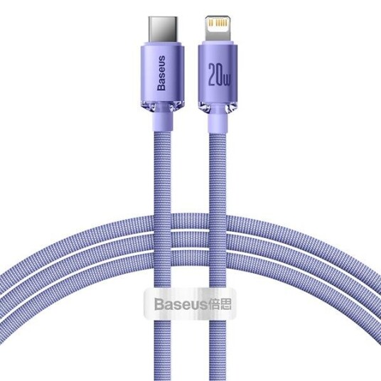 Baseus USB-C til Lightning 20W PD Kabel 1,2m Lilla