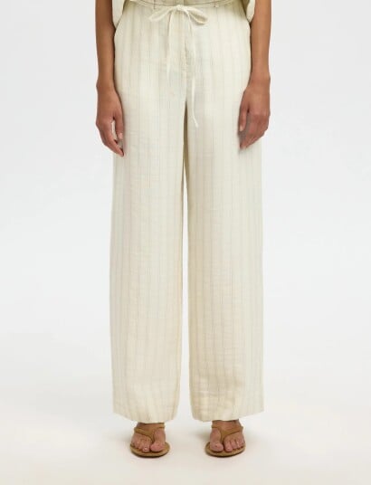 Selected Slfmarie Johanne Hw Pant B Cream 42