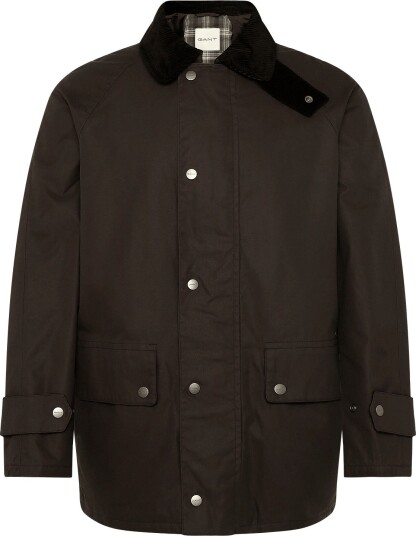 Gant Waxed Barn Jacket BLACK BROWN XXL Gant Waxed Barn Jacket BLACK BROWN XXL