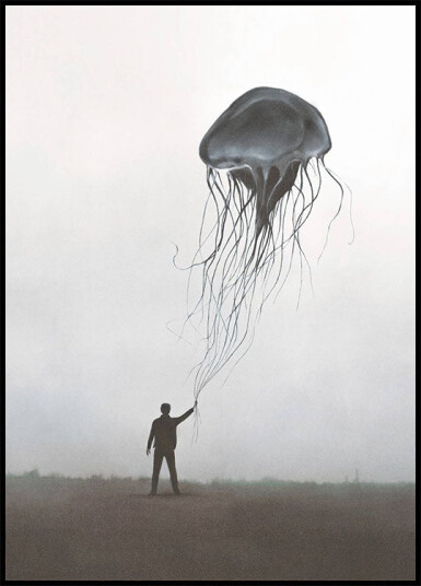 Jellyfish Balloon Plakat Plakat / 30x40cm