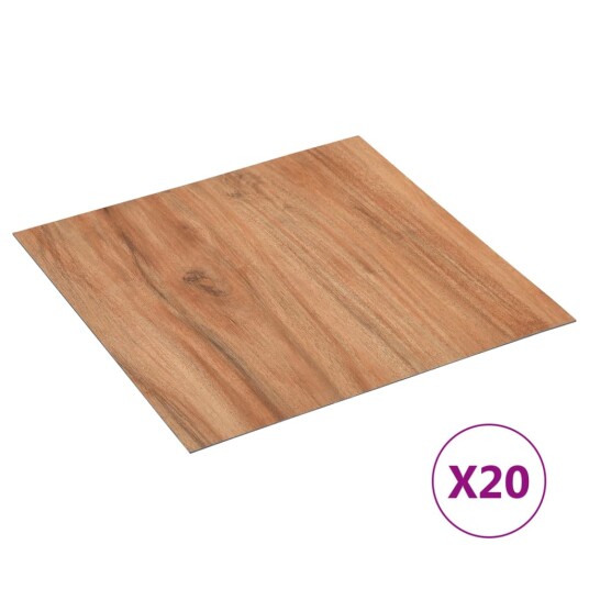 Selvklebende gulvplanker 20 stk PVC 1,86 m² naturell