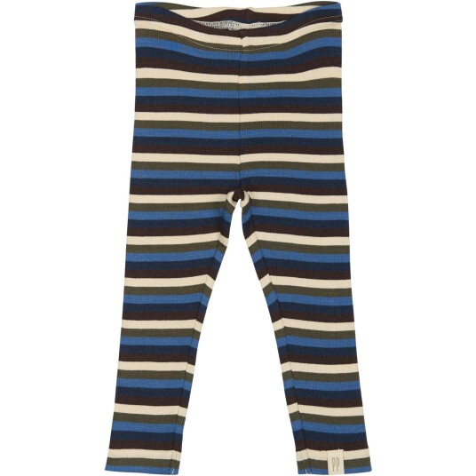 Petit Piao True Navy Multistripe Legging Modal Multi Striped 80