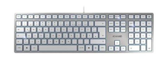 Cherry KC 6000 SLIM - Tastatur - Nordisk - Slv