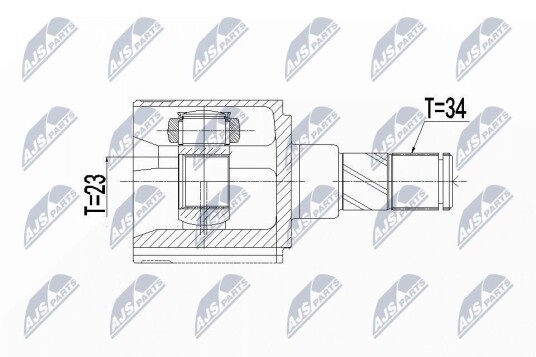 Nty Drivknute drivaksel NTY NPW BM 124 Nty Drivknute drivaksel NTY NPW BM 124