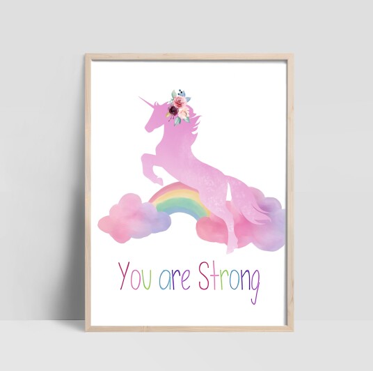Plakat – Enhjørning / You are Strong