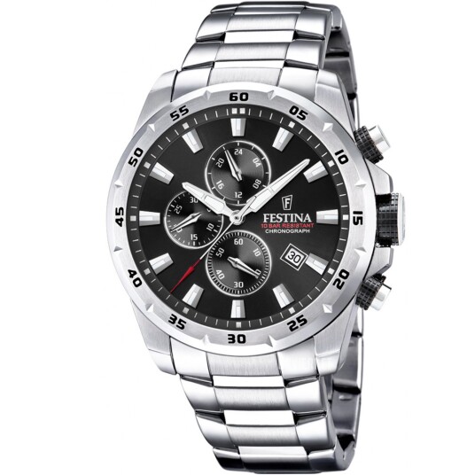 Festina Chronograph F20463/4 - Herre - 45 mm - Analog - Kvarts urverk - Mineralglas