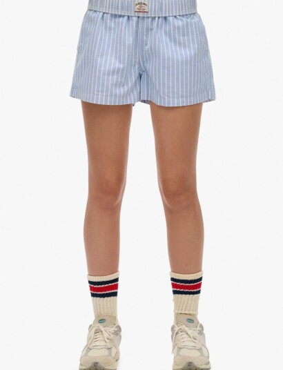 Superdry Cotton Stripe Elastic Short   Blue   12