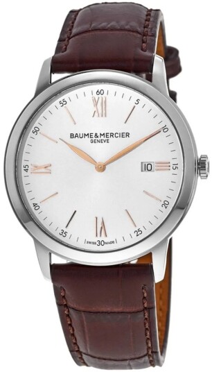 Baume & Mercier Herreklokke M0A10415 Classima Sølvfarget/Lær