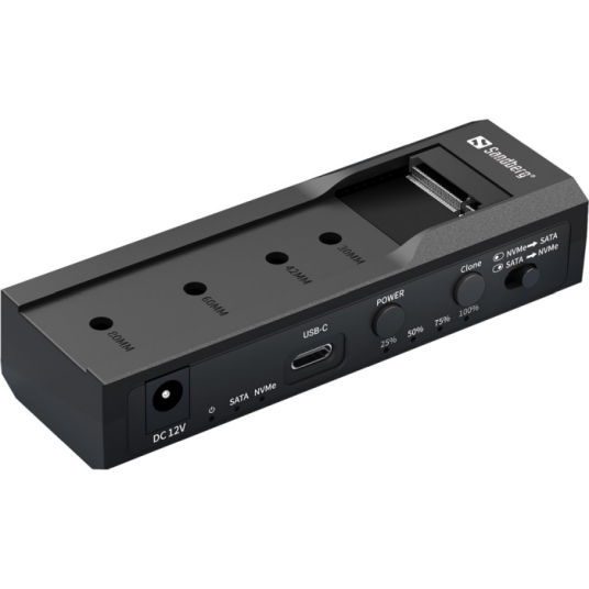 Sandberg USB 3.2 Cloner+Dock Rask Kloning Enkel Tilkobling SDG136 49 1 Eske