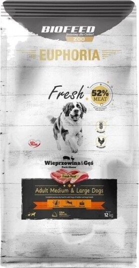 Biofeed Adult Euphoria Fresh Meat Medium & Large Svinekjøtt Og Geit 12 kg