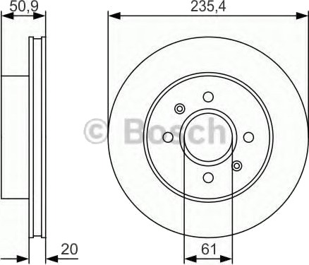 BOSCH 0 986 479 R52 Bremseskive