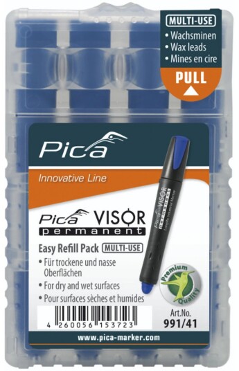 Pica Marker Visor Refillsett til Permanent Tusj   Bl??