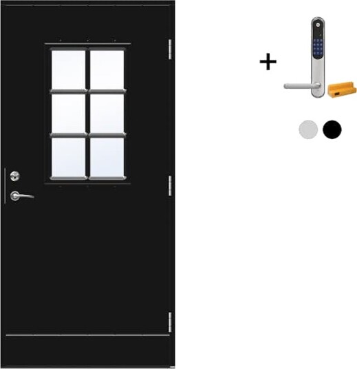 Ytterdør Swedoor Advance-Line Classic Bizet med Yale Doorman Classic Home