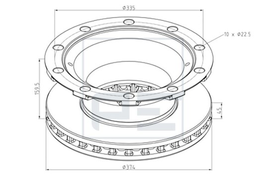 Bremseskive PE Automotive 046.380 00A