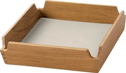 LIND DNA Airy teak brett 18x18 cm Oyster White