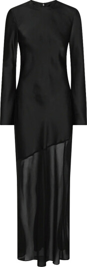 ROTATE Maxi Ls Slit Dress Black 38 ROTATE Maxi Ls Slit Dress Black 38
