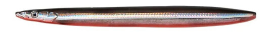 Savage Gear 3D Line Thru Sandeel sluk 11cm, 15gr - Black/red